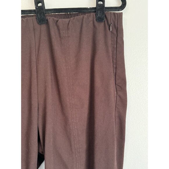 J. Jill Women Essential Cotton-Stretch Pant Size 16 Brown Pull On Minimalist - Picture 4 of 9